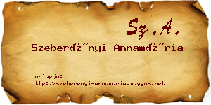 Szeberényi Annamária névjegykártya
