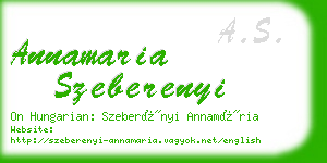 annamaria szeberenyi business card